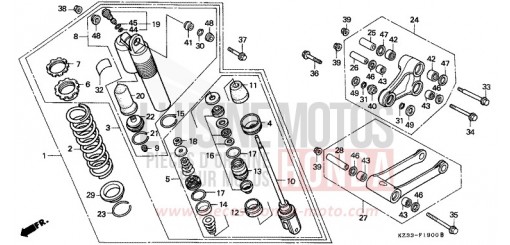 KISSEN, HINTEN CR250RL de 1990